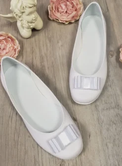 Ballerine avec noeud satin cérémonie fille