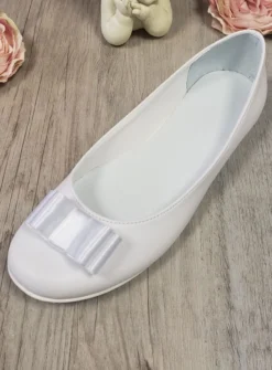 Ballerine avec noeud satin cérémonie fille