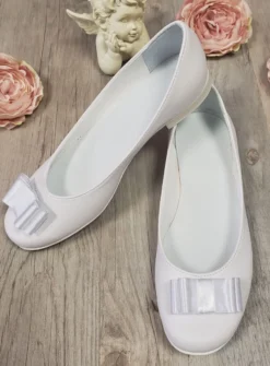 Ballerine avec noeud satin cérémonie fille