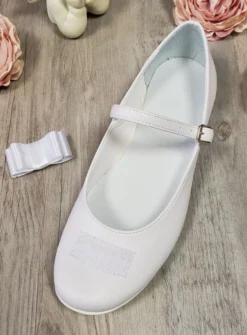 Ballerine bride et noeud satin cérémonie fille