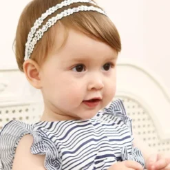 Bandeau bébé fille dentelle et tulle
