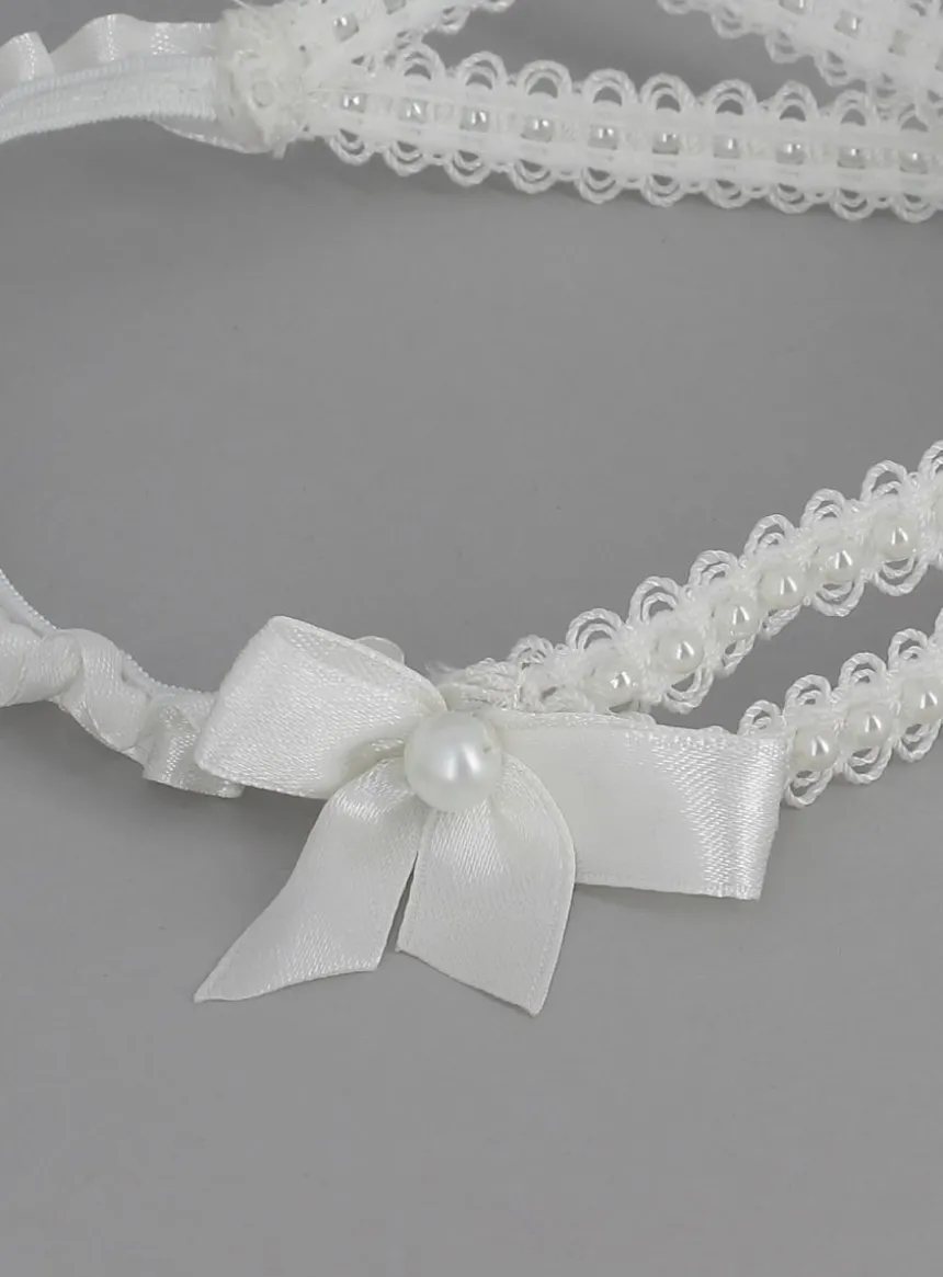 Bandeau bébé perle Ivoire - Ecru