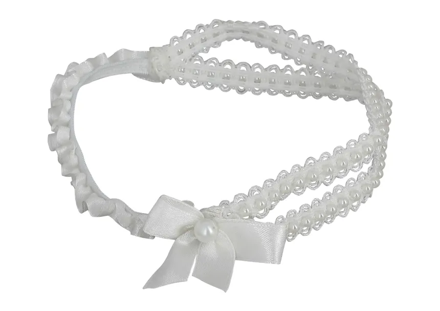 Bandeau bébé perle Ivoire - Ecru