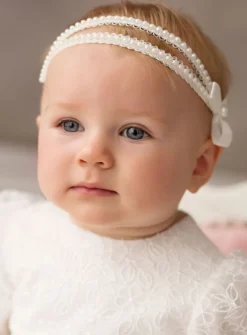 Bandeau bébé perle Ivoire - Ecru