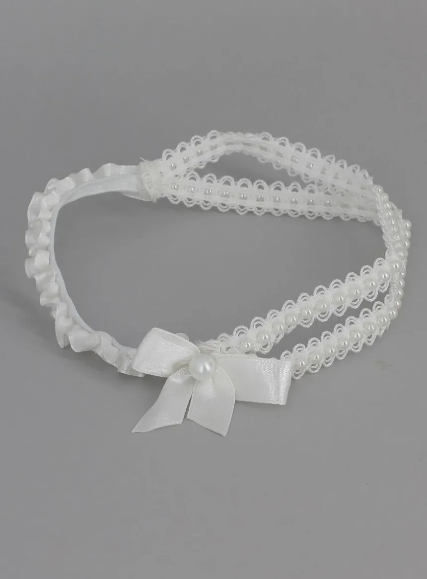 Bandeau bébé perle Ivoire - Ecru