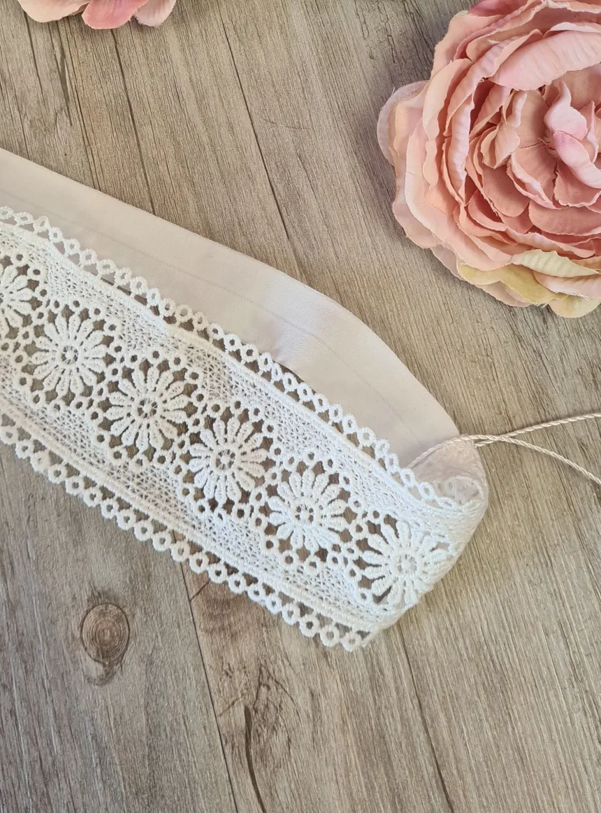 Bandeau dentelle vintage petite fille Blanc