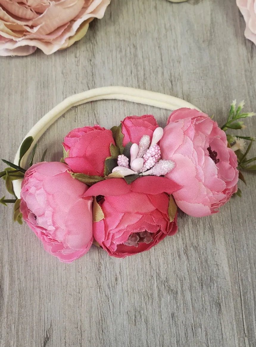 Bandeau fleurs champêtre petites filles