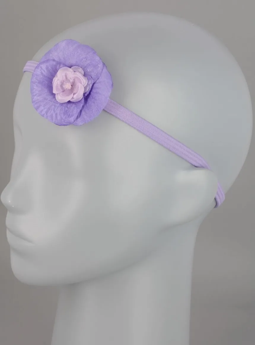 Bandeau élastique fille + fleur