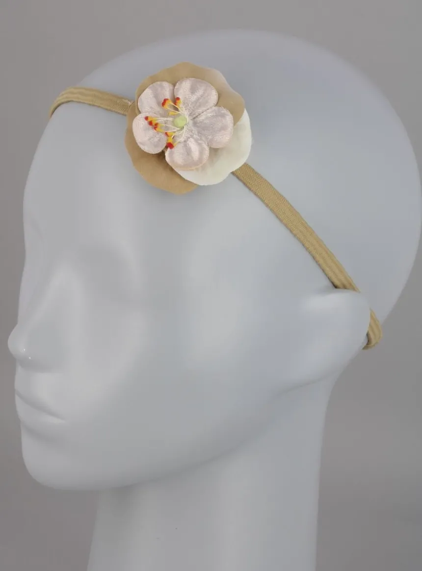 Bandeau élastique fille + fleur