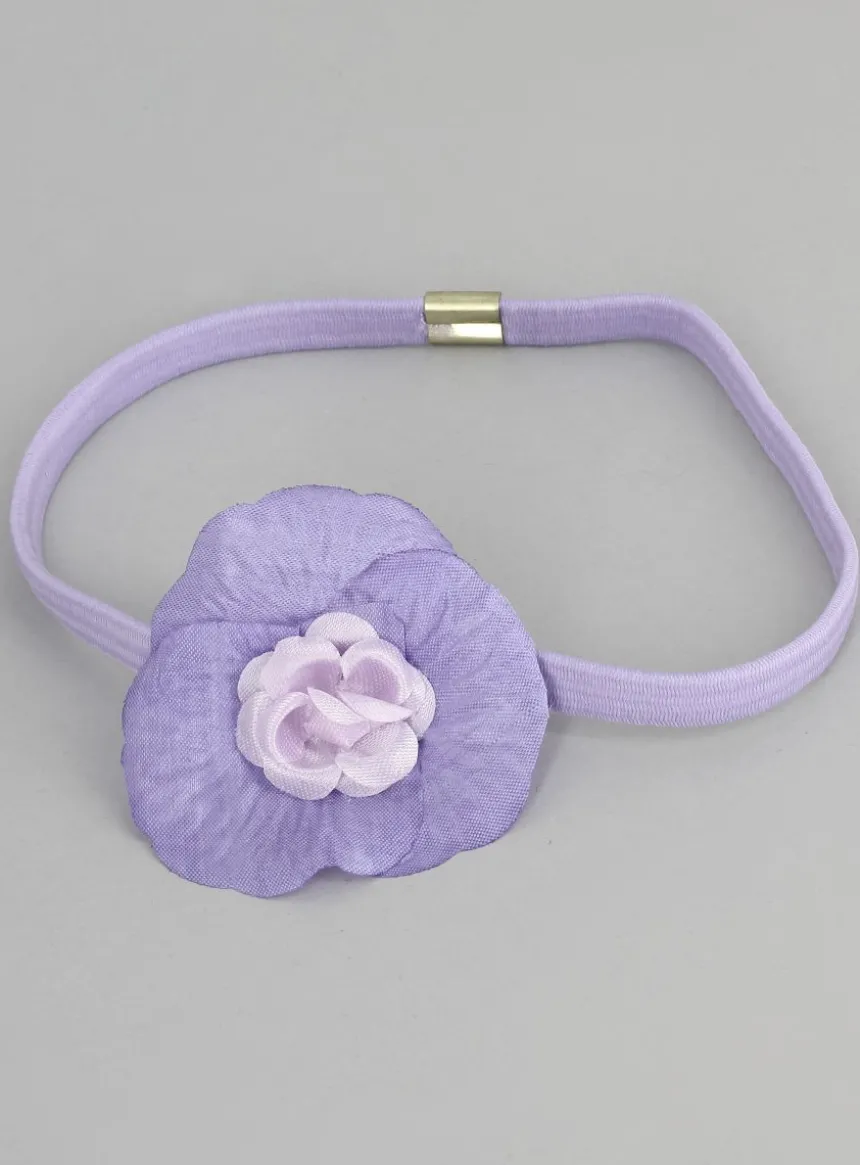 Bandeau élastique fille + fleur