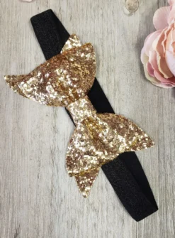 Bandeau paillette fille Or