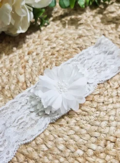 Bandeau trio de Fleurs et dentelle