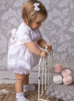 Barboteuse baptême bébé fille