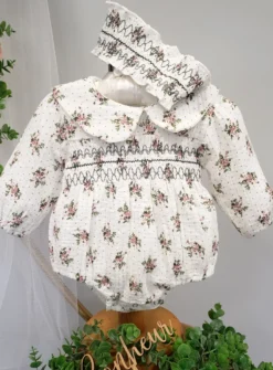 Barboteuse bébé fille coton gaze