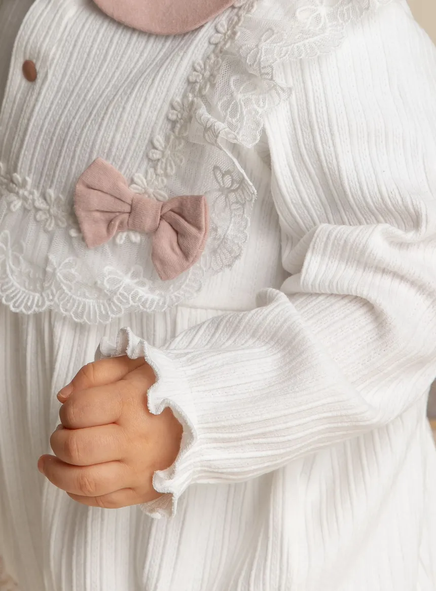 Barboteuse dentelle bébé fille