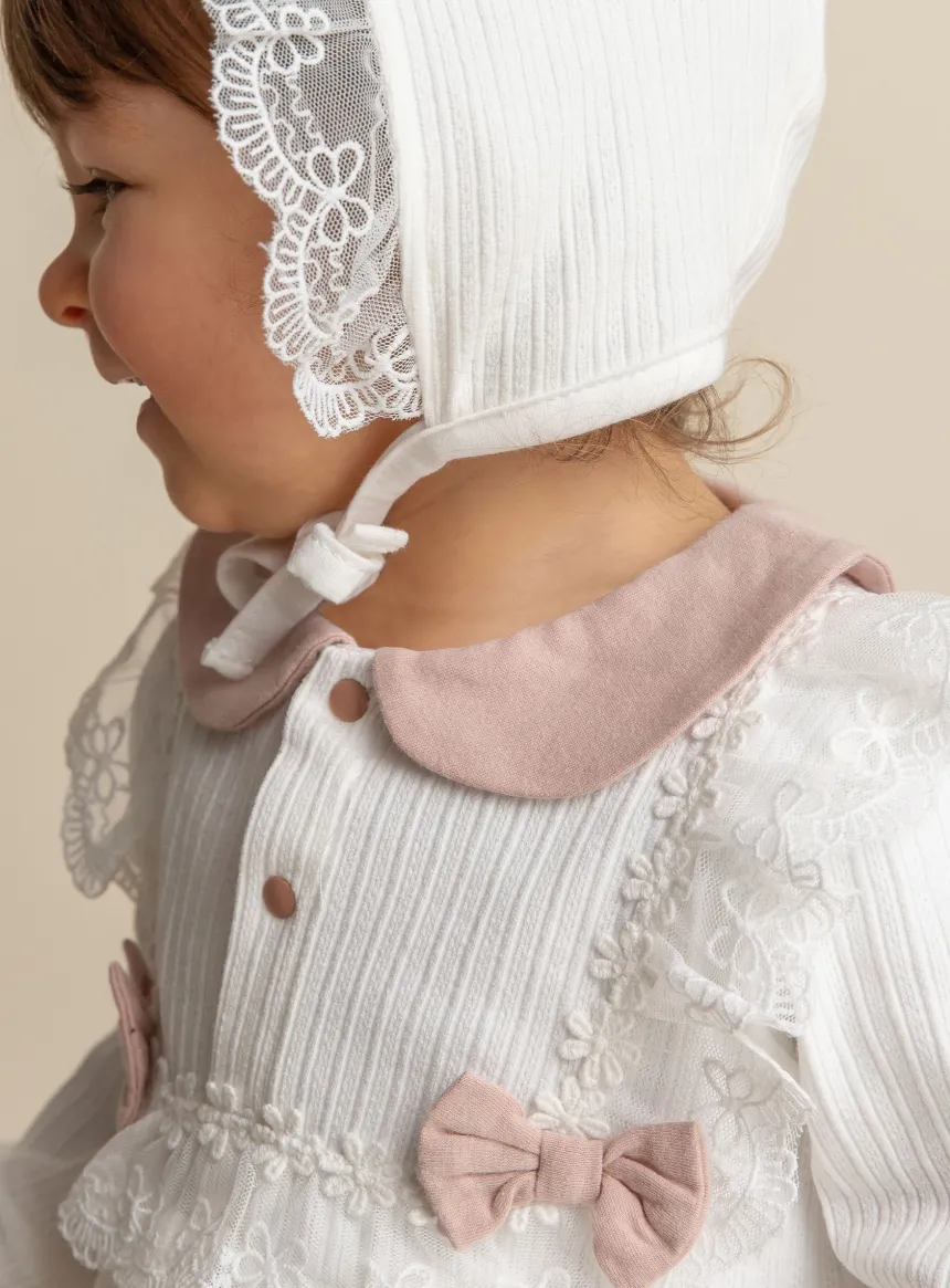 Barboteuse dentelle bébé fille