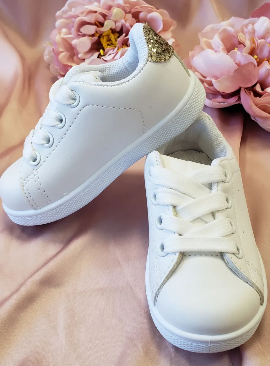 Basket cérémonie paillettes petite fille