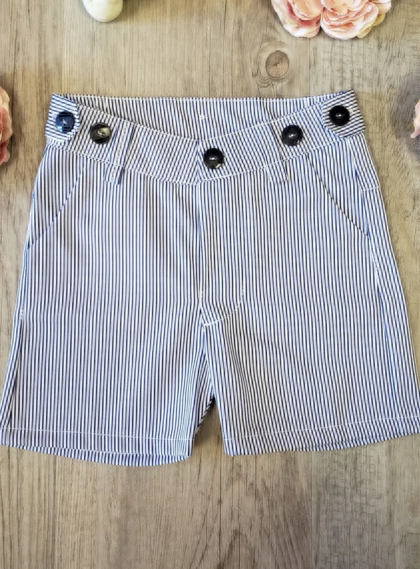 Bermuda bébé et petit garçon Johan bleu II