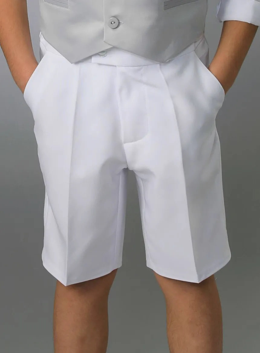 Bermuda garçon blanc Blanc