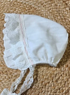 Béguin chapeau vintage bébé fille Ivoire - Ecru