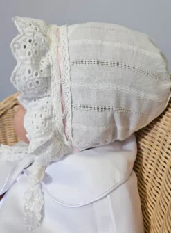 Béguin chapeau vintage bébé fille Ivoire - Ecru