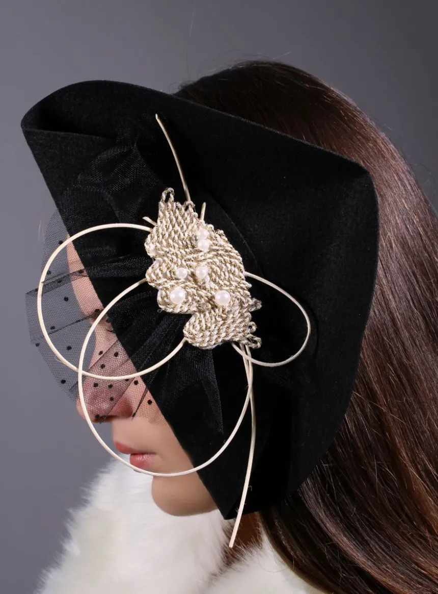 Bibi noir pour coiffure de soirée femme Noir