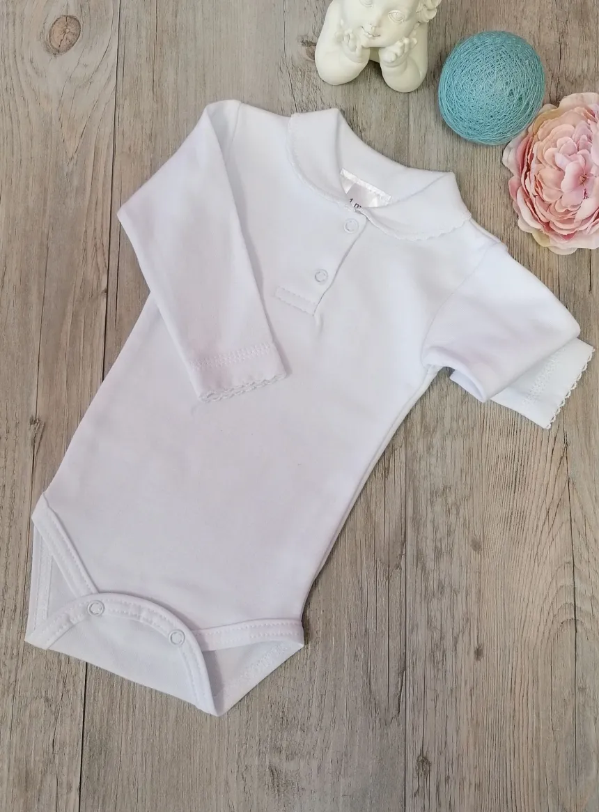 Body bébé fille blanc manches longues