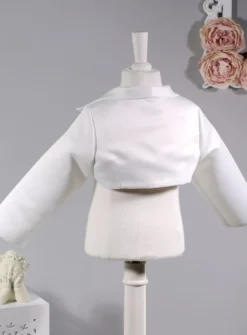 Boléro bébé fille satin manches longues