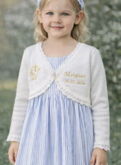 boléro blanc bébé et fille