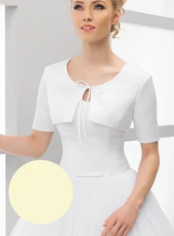 Boléro court femme satin manches courtes