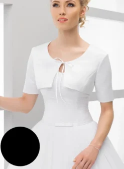 Boléro court femme satin manches courtes