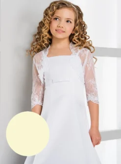 Boléro dentelle fille manches 3/4
