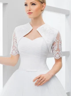 Boléro dentelle manches courtes femme