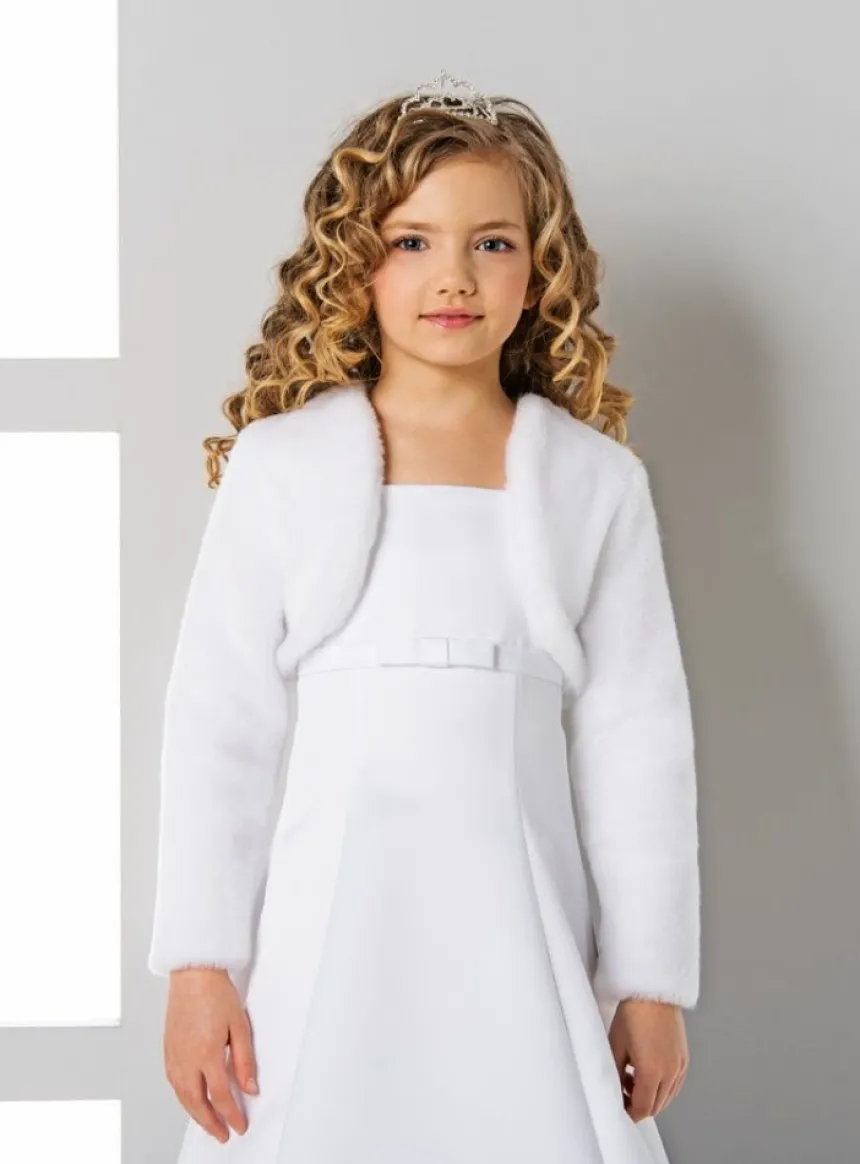 Boléro enfant fourrure ras
