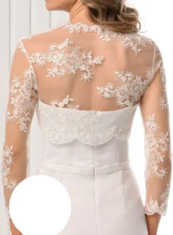 Boléro femme dentelle manches 3/4