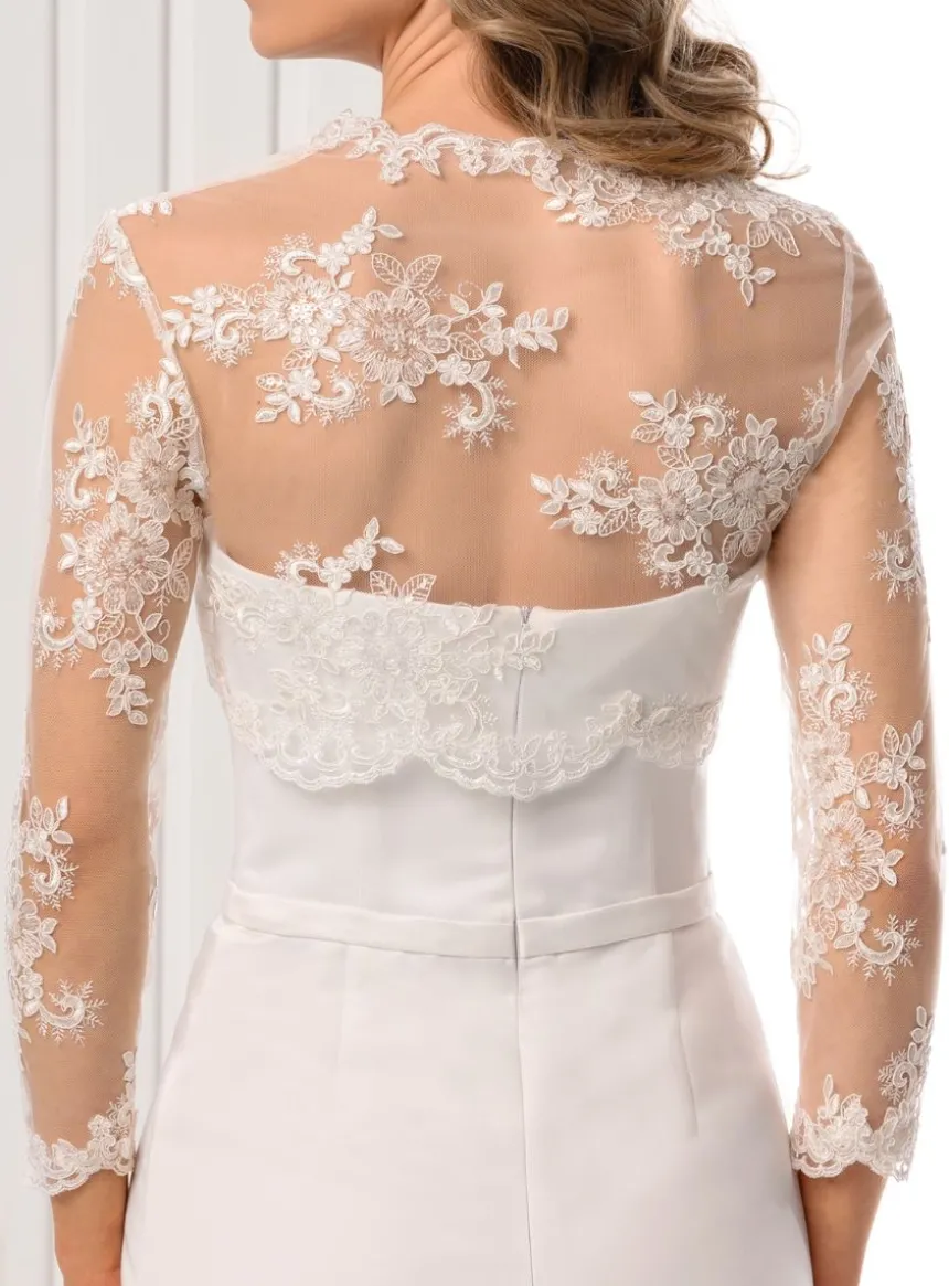 Boléro femme dentelle manches 3/4