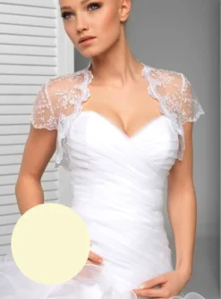 Boléro femme dentelle manches courtes