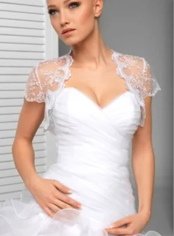 Boléro femme dentelle manches courtes