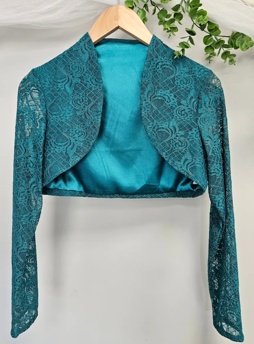 Boléro femme dentelle manches longues