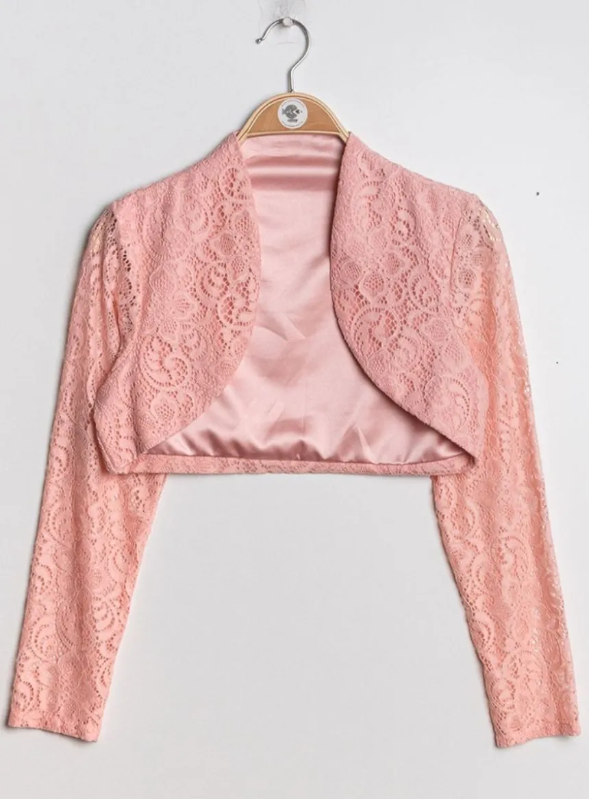 Boléro femme dentelle manches longues