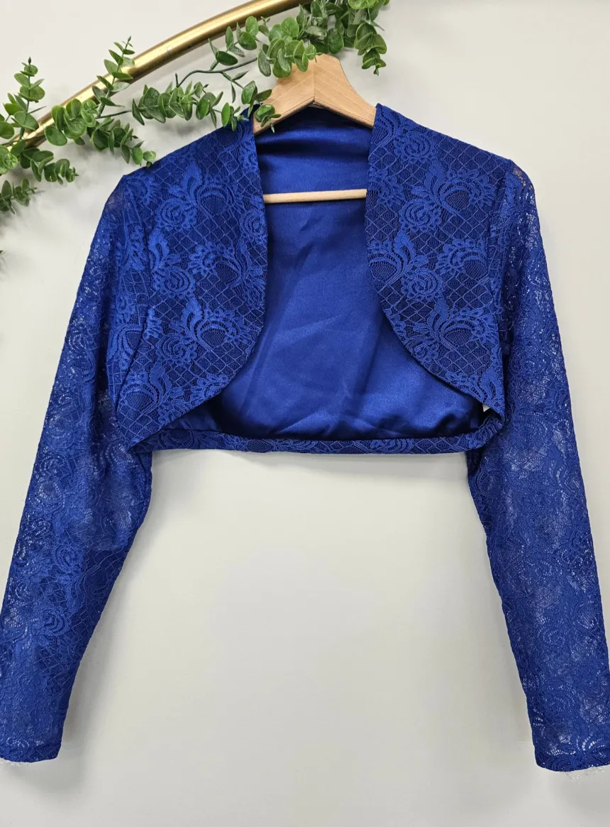 Boléro femme dentelle manches longues