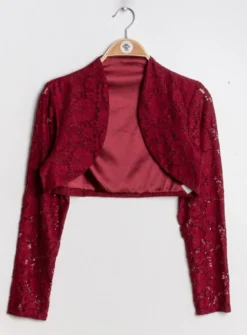 Boléro femme dentelle manches longues