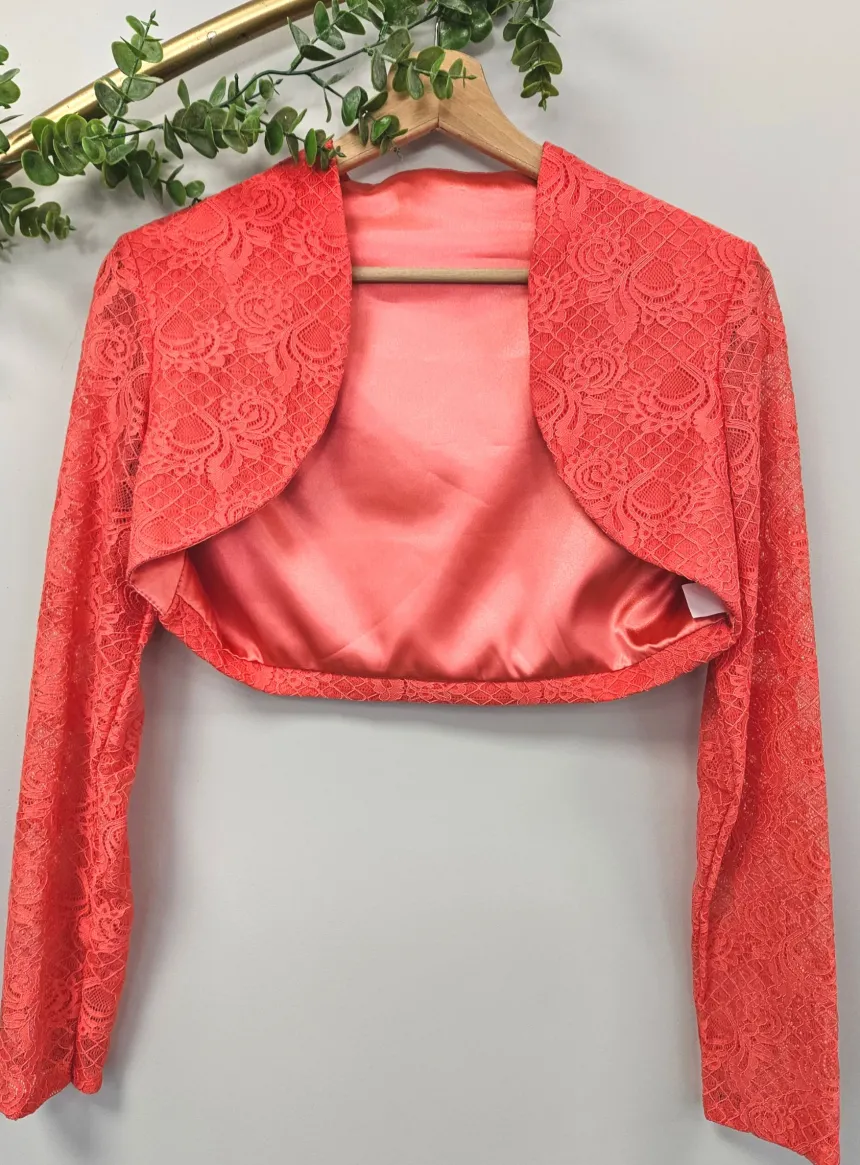 Boléro femme dentelle manches longues