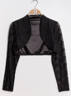 Boléro femme dentelle manches longues
