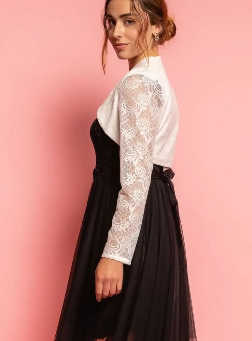 Boléro femme dentelle manches longues