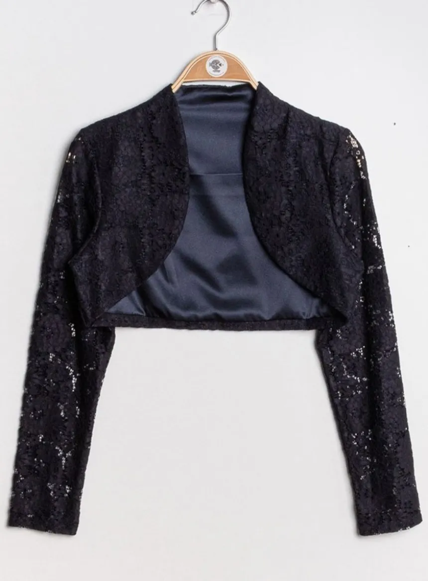 Boléro femme dentelle manches longues