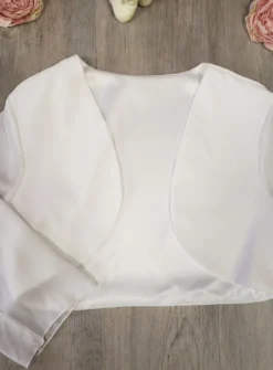 Boléro femme en mousseline Ivoire - Ecru