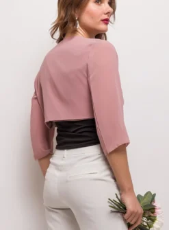 Boléro femme en mousseline Ivoire - Ecru