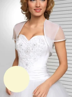 Boléro femme organza manches courtes