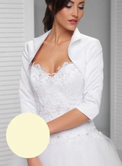 Boléro femme satin manches 3/4